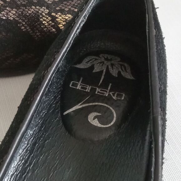 Dansko Olivia Bronze & Black Snakeskin Print Leather Slip On Loafers Women's 37 - Picture 9 of 12
